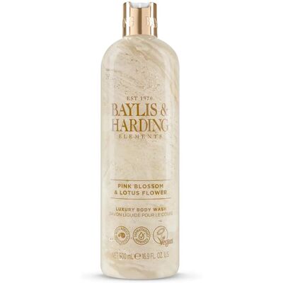 Baylis & Harding Elements Pink Blossom & Lotus Flower Kehosaippua (500ml) Baylis & Harding Elements Pink Blossom & Lotus Flower Kehosaippua (500ml)
