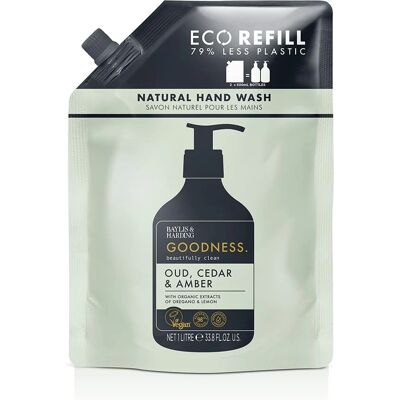 Baylis & Harding Goodness Oud, Cedar & Amber Flytande handtvål - 1000 ml Baylis & Harding Goodness Oud, Cedar & Amber Flytande handtvål - 1000 ml