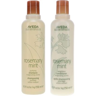 Ensemble Shampoo et Après-shampooing à la Menthe et Romarin Aveda - Publicité Ensemble Shampoo et Après-shampooing à la Menthe et Romarin Aveda - Publicité