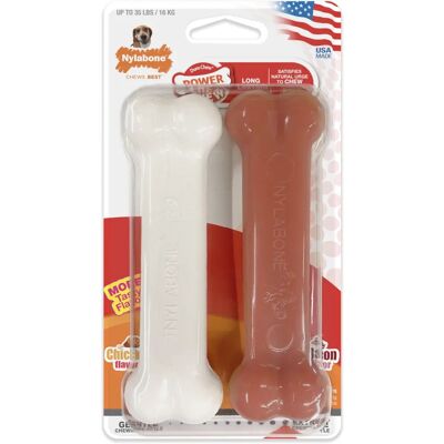Nylabone Power Chew Pack de jouets à mâcher bacon & poulet - Chien moyen - Publicité Nylabone Power Chew Pack de jouets à mâcher bacon & poulet - Chien moyen - Publicité