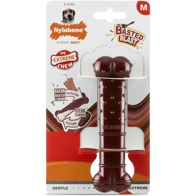 Jouet à mâcher pour chien Nylabone marron bacon M - Jouet durable, anti-ennui - Publicité Jouet à mâcher pour chien Nylabone marron bacon M - Jouet durable, anti-ennui - Publicité