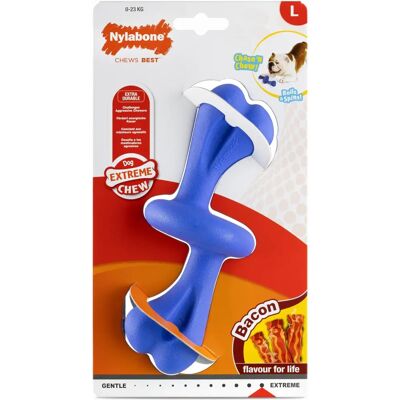 Jouet à mâcher pour chien Nylabone Bacon Bleu Grand - Jouet à mâcher - Publicité Jouet à mâcher pour chien Nylabone Bacon Bleu Grand - Jouet à mâcher - Publicité