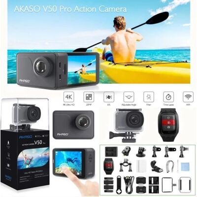 Caméra d'Action Étanche AKASO V50 Pro - 4K 20MP Écran Tactile Kit - Publicité Caméra d'Action Étanche AKASO V50 Pro - 4K 20MP Écran Tactile Kit - Publicité