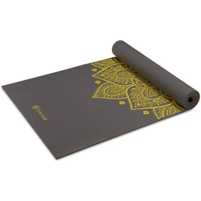 Marka Gaiam Citron Sundial 6mm Mata do jogi - Żółty / Szary Marka Gaiam Citron Sundial 6mm Mata do jogi - Żółty / Szary