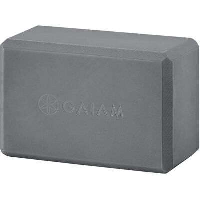 Gaiam Yoga Block - Grå - Stödjer stretching - EVA-skum Gaiam Yoga Block - Grå - Stödjer stretching - EVA-skum