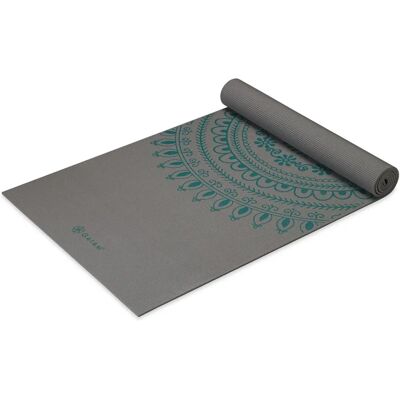 Gaiam Mata do jogi Teal Marrakesh - Dłuższa/Szersza - 6mm Premium Gaiam Mata do jogi Teal Marrakesh - Dłuższa/Szersza - 6mm Premium