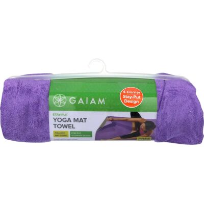 Gaiam Stay-Put Ręcznik do Jogi - Fioletowy Gaiam Stay-Put Ręcznik do Jogi - Fioletowy