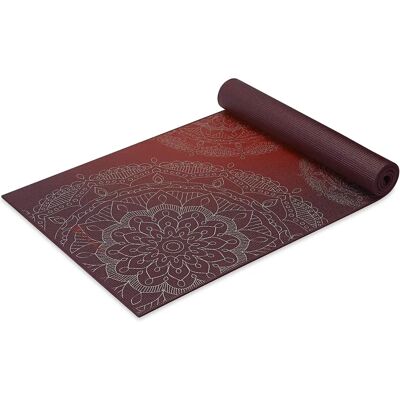 Gaiam Premium Metallic Sunset 6mm Mata do jogi - Czerwony - Stylowa i wytrzymała Gaiam Premium Metallic Sunset 6mm Mata do jogi - Czerwony - Stylowa i wytrzymała