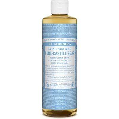 Dr. Bronner's Baby-Mild Universelt Flytende Såpe Uparfumerte (475 ml) Dr. Bronner's Baby-Mild Universelt Flytende Såpe Uparfumerte (475 ml)
