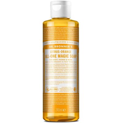 Dr Bronner's Organic Citrus-Orange All-One Magic Zeep - Vloeibaar Dr Bronner's Organic Citrus-Orange All-One Magic Zeep - Vloeibaar
