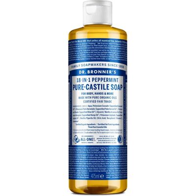 Dr. Bronner's Organisk Peppermint All-One Magisk Såpe - 475ml Dr. Bronner's Organisk Peppermint All-One Magisk Såpe - 475ml
