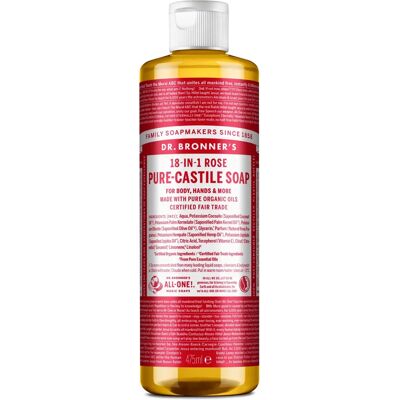 Dr Bronner's Økologisk Rose All-One Flytende Såpe - 475ml Dr Bronner's Økologisk Rose All-One Flytende Såpe - 475ml