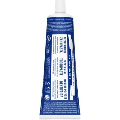 Dr. Bronner's Piparminttu Hammastahna (140 g) Dr. Bronner's Piparminttu Hammastahna (140 g)