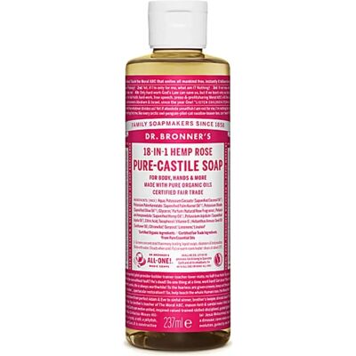 Savon Liquide de Rose Castille de Dr. Bronner's - Savon Liquide - Publicité Savon Liquide de Rose Castille de Dr. Bronner's - Savon Liquide - Publicité