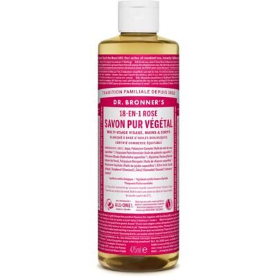 Dr. Bronner's Rose Liquid Soap - Organic Castile - 473ml Dr. Bronner's Rose Liquid Soap - Organic Castile - 473ml