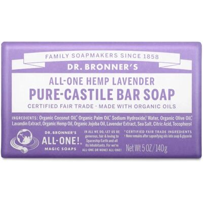 Savon de Castille Lavande de Dr. Bronner's - Type de produit - Publicité Savon de Castille Lavande de Dr. Bronner's - Type de produit - Publicité