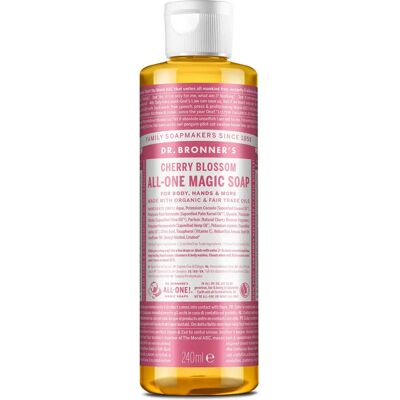 Jabón líquido de flor de cerezo Dr. Bronner's 18-en-1 - 240ml Jabón líquido de flor de cerezo Dr. Bronner's 18-en-1 - 240ml