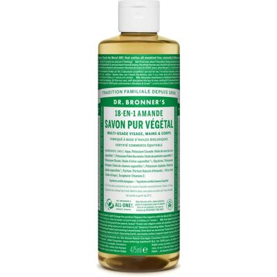 Jabón líquido de almendra Dr Bronners - Uso múltiple, orgánico y comercio justo Jabón líquido de almendra Dr Bronners - Uso múltiple, orgánico y comercio justo