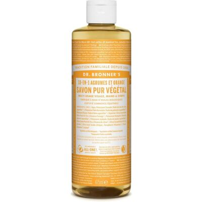 Savon Liquide Agrumes Bio de Dr Bronner’s - 18-en-1 473ml - Publicité Savon Liquide Agrumes Bio de Dr Bronner’s - 18-en-1 473ml - Publicité