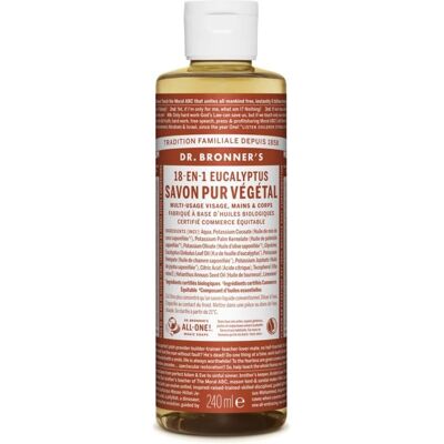 Savon Liquide Bio Eucalyptus Dr Bronners - Savon de Castille liquide - Publicité Savon Liquide Bio Eucalyptus Dr Bronners - Savon de Castille liquide - Publicité