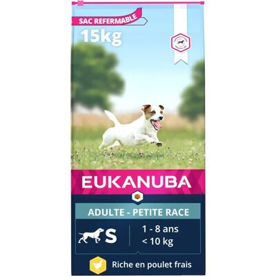 Alimentation pour petits chiens Eukanuba - Santé dentaire & pelage - Publicité Alimentation pour petits chiens Eukanuba - Santé dentaire & pelage - Publicité