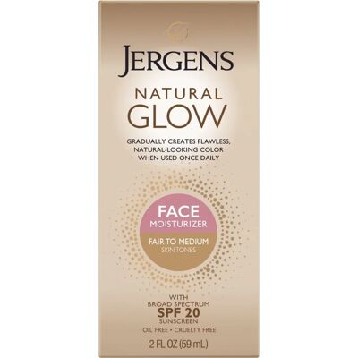 Hydratant Visage Natural Glow de Jergens - SPF 20, Moyen - Publicité Hydratant Visage Natural Glow de Jergens - SPF 20, Moyen - Publicité