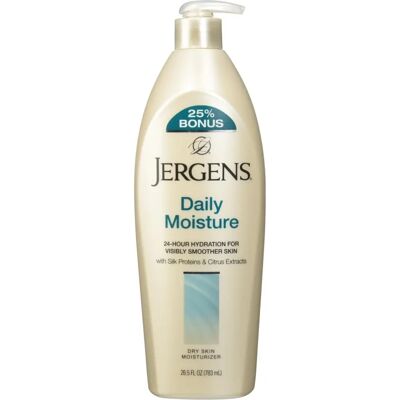 Jergens Daily Moisture 24-Hour Moisturizer - Dry Skin - Silk Proteins Jergens Daily Moisture 24-Hour Moisturizer - Dry Skin - Silk Proteins