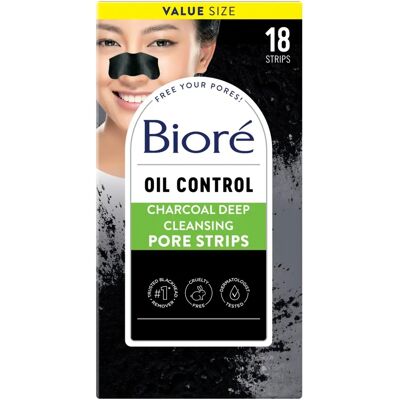 Biore Charcoal Deep Cleansing Pore Strips - Pore Strips for Oily Skin Biore Charcoal Deep Cleansing Pore Strips - Pore Strips for Oily Skin