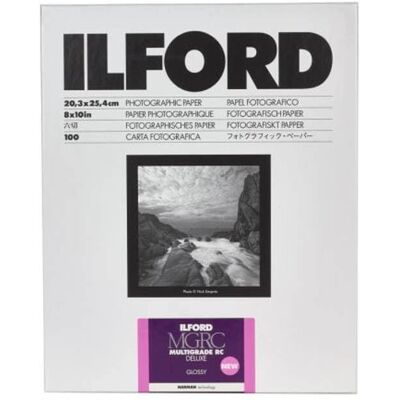 Papier photographique noir et blanc Ilford Multigrade RC Brillant - 100 Feuilles - 10x15cm - Publicité Papier photographique noir et blanc Ilford Multigrade RC Brillant - 100 Feuilles - 10x15cm - Publicité