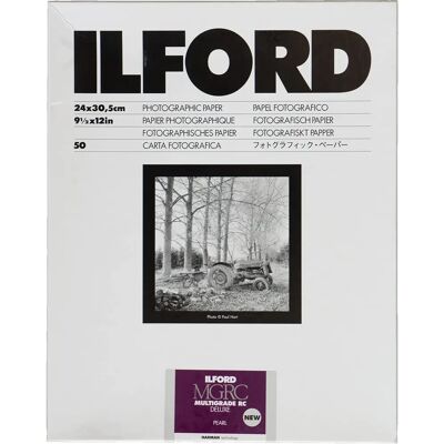 Ilford Schwarzweiß-Fotopapier - 50 Blätter - 24x30,5cm Ilford Schwarzweiß-Fotopapier - 50 Blätter - 24x30,5cm