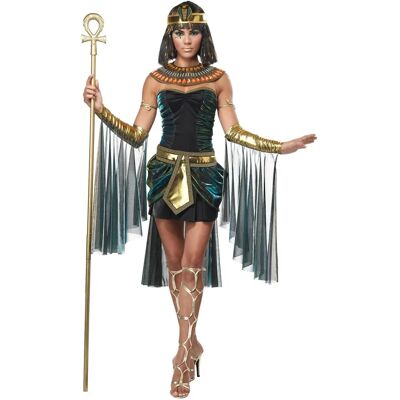 Costume Déesse Égyptienne Reine du Nil Cléopâtre Robe Noire pour Adulte Costume Déesse Égyptienne Reine du Nil Cléopâtre Robe Noire pour Adulte