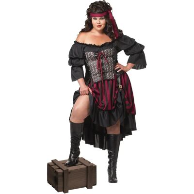 California Costume Collections Piratin Plus Kostüm - Swashbuckler, Schwarz, 3XL California Costume Collections Piratin Plus Kostüm - Swashbuckler, Schwarz, 3XL