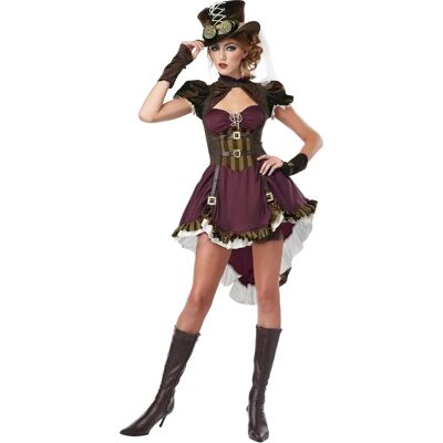 Costume Steampunk Fille Victorienne Gothique Science-Fiction - Multicolore - Publicité Costume Steampunk Fille Victorienne Gothique Science-Fiction - Multicolore - Publicité