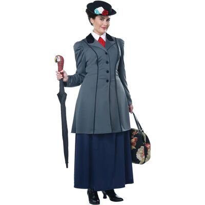 California Costumes Collection Nanny Poppins Costumes Victorien Plus Gris 3XL - Costume California Costumes Collection Nanny Poppins Costumes Victorien Plus Gris 3XL - Costume