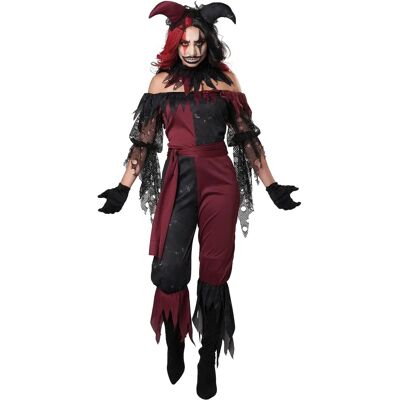California Costume Collections Psycho Jester Evil Harley Quinn Horror Clown Halloween Costume - Costumes California Costume Collections Psycho Jester Evil Harley Quinn Horror Clown Halloween Costume - Costumes