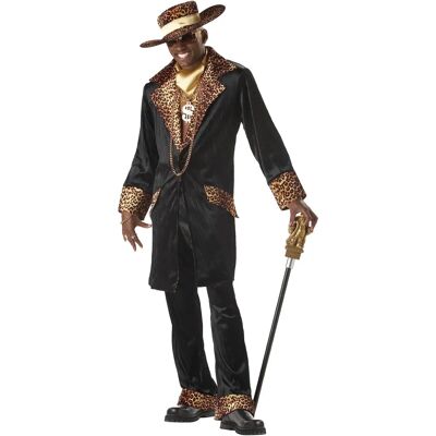 California Costume Collections Supa Mac Daddy Costume de Gangster Léopard Noir Medium - Costume - Publicité California Costume Collections Supa Mac Daddy Costume de Gangster Léopard Noir Medium - Costume - Publicité