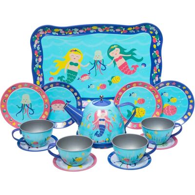 Schylling Meerjungfrau Blech-Tee-Set - Farbenfrohes 15-Teile Spielzeug Schylling Meerjungfrau Blech-Tee-Set - Farbenfrohes 15-Teile Spielzeug