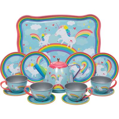 Schylling Einhorn Blechtee-Set - 15-teiliges Spielzeug für Kinder & Mädchen Schylling Einhorn Blechtee-Set - 15-teiliges Spielzeug für Kinder & Mädchen