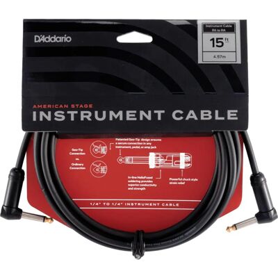 D'Addario PW-AMSGRR-15 Cavi per chitarra American Stage - 4,5m D'Addario PW-AMSGRR-15 Cavi per chitarra American Stage - 4,5m