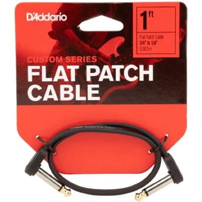 D'Addario PW-FPRR-01 Custom Series Flat Patch Cable - 30cm D'Addario PW-FPRR-01 Custom Series Flat Patch Cable - 30cm