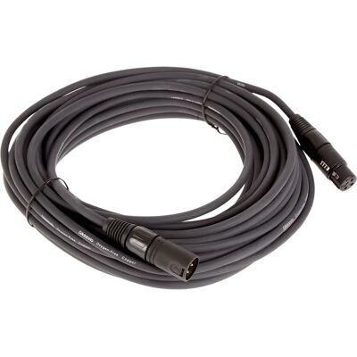 Klasický mikrofonní kabel D'Addario PW-CMIC-50 - 15m, Černý, XLR Samec-Samice Klasický mikrofonní kabel D'Addario PW-CMIC-50 - 15m, Černý, XLR Samec-Samice