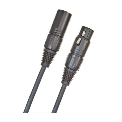 Klasický mikrofonní kabel D'Addario PW-CMIC-50 - 15m, Černý, XLR Samec-Samice Klasický mikrofonní kabel D'Addario PW-CMIC-50 - 15m, Černý, XLR Samec-Samice