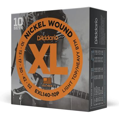 Cordes pour guitare électrique en nickel D'Addario EXL140-10P - Paquet de 10 Cordes pour guitare électrique en nickel D'Addario EXL140-10P - Paquet de 10