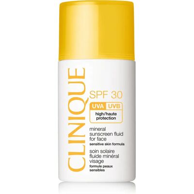 Clinique SPF 30 Fluido Solar Mineral para rostro – Piel sensible - Protector solar Clinique SPF 30 Fluido Solar Mineral para rostro – Piel sensible - Protector solar