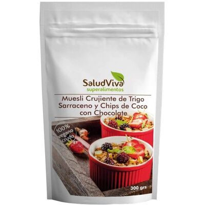 Muesli Crujiente de Trigo Sarraceno y Coco con Chocolate - Salud Viva Muesli Crujiente de Trigo Sarraceno y Coco con Chocolate - Salud Viva