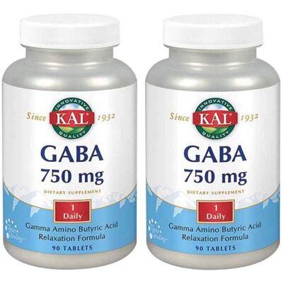 Kal Gaba 750 Mg - 90 Comprimés - Complément alimentaire - Publicité Kal Gaba 750 Mg - 90 Comprimés - Complément alimentaire - Publicité