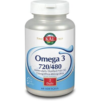 KAL Omega 3 720-480 - Suplemento para coração e cérebro KAL Omega 3 720-480 - Suplemento para coração e cérebro