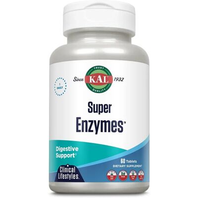 KAL Super Enzymes - Apoya la digestión - 60 Tabletas KAL Super Enzymes - Apoya la digestión - 60 Tabletas