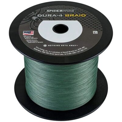 Spiderwire Dura 4 Braided Line - High-Tech 1800M Green Spiderwire Dura 4 Braided Line - High-Tech 1800M Green