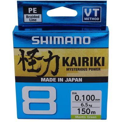 Shimano Kairiki 8 geflochtene Schnur - Grün - 150m Shimano Kairiki 8 geflochtene Schnur - Grün - 150m